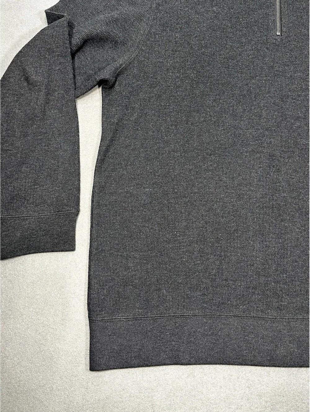 Banana Republic Men’s XL Quarter Zip Pullover Sweater Gray Cotton Blend